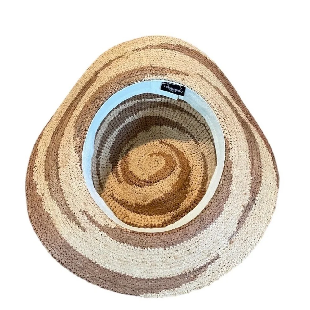 Tirabasso Made In Italy TWO TONES Sun‎ Hat With Ribbon